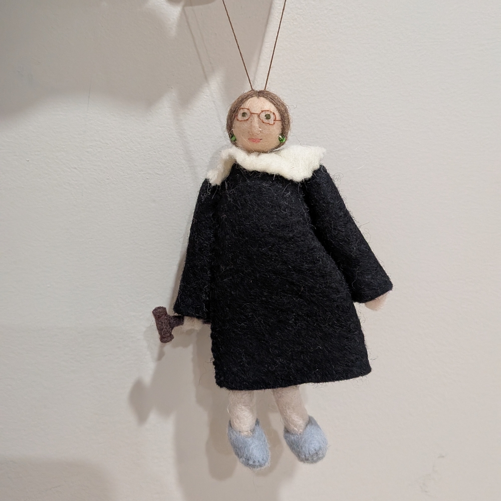 Supreme Court Justice Ginsburg RBG Handmade Felt Ornament